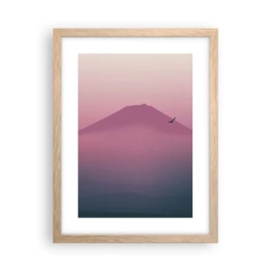 Póster en marco roble claro - Sobre las nubes - 30x40 cm