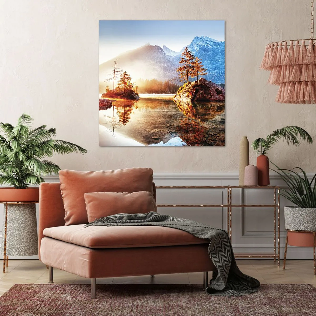 Cuadro sobre lienzo - Impresión de Imagen - La naturaleza bajo la luz - 30x30 cm