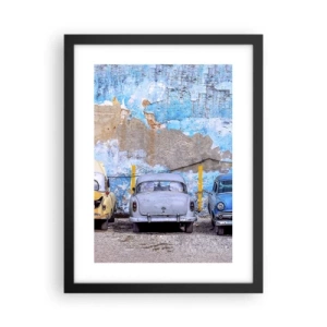 Póster en marco negro - Reunión de veteranos - 30x40 cm