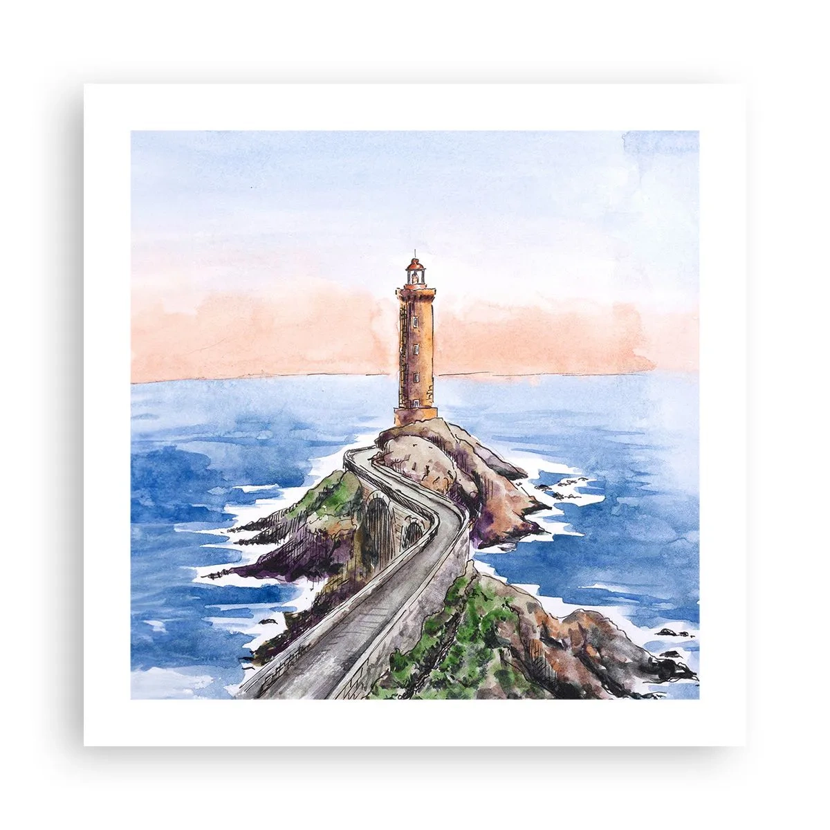 Póster - Frente al mar - 50x50 cm