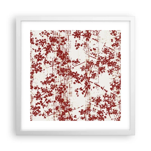 Póster en marco blanco - Como un viejo percal - 40x40 cm