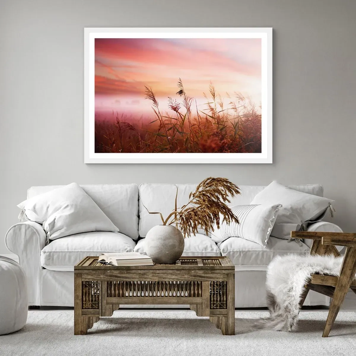 Póster en marco blanco - El arte del viento - 50x40 cm