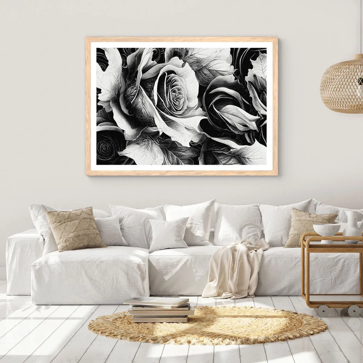 Póster en marco roble claro - Siempre como una reina - 50x40 cm