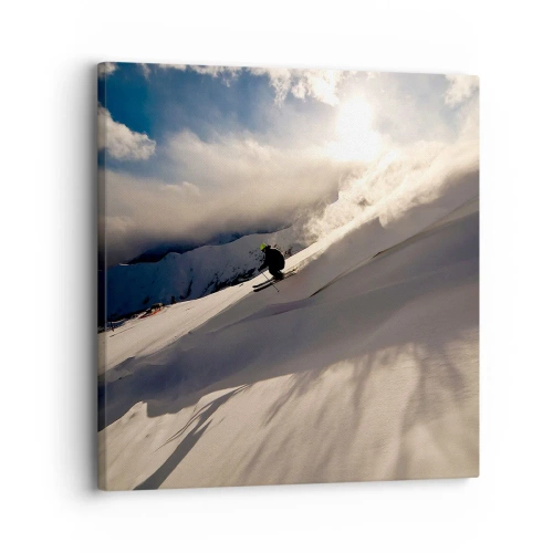 Cuadro sobre lienzo - Impresión de Imagen - Reto de montaña asumido - 30x30 cm