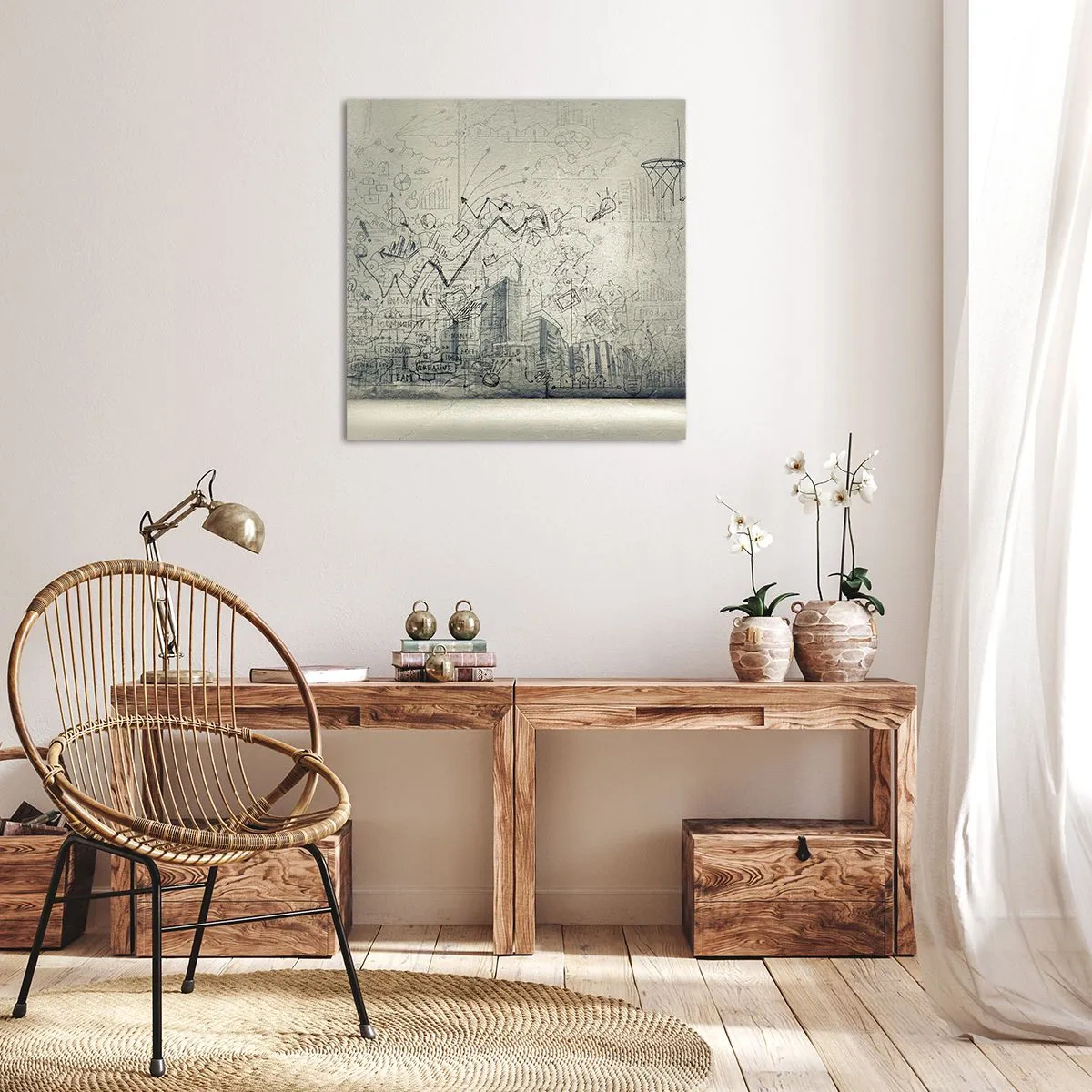 Cuadro sobre lienzo - Impresión de Imagen - Mi gloriosa vida en la ciudad - 50x50 cm