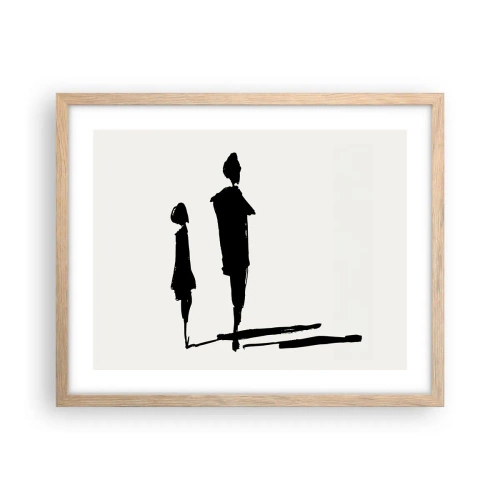 Póster en marco roble claro - ¿Seguro que juntos? - 50x40 cm
