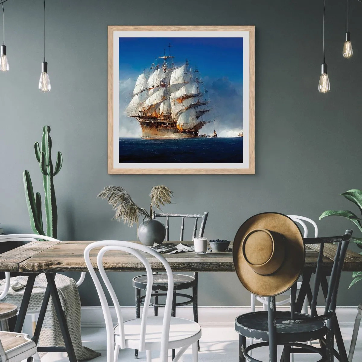 Póster en marco roble claro - La gran gloria - 30x30 cm