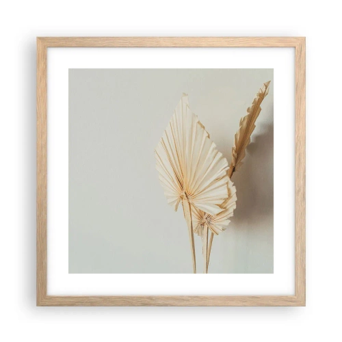 Póster en marco roble claro - Armonía y consuelo - 40x40 cm