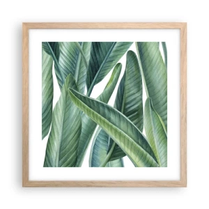 Póster en marco roble claro - Vegetación en estado puro - 40x40 cm