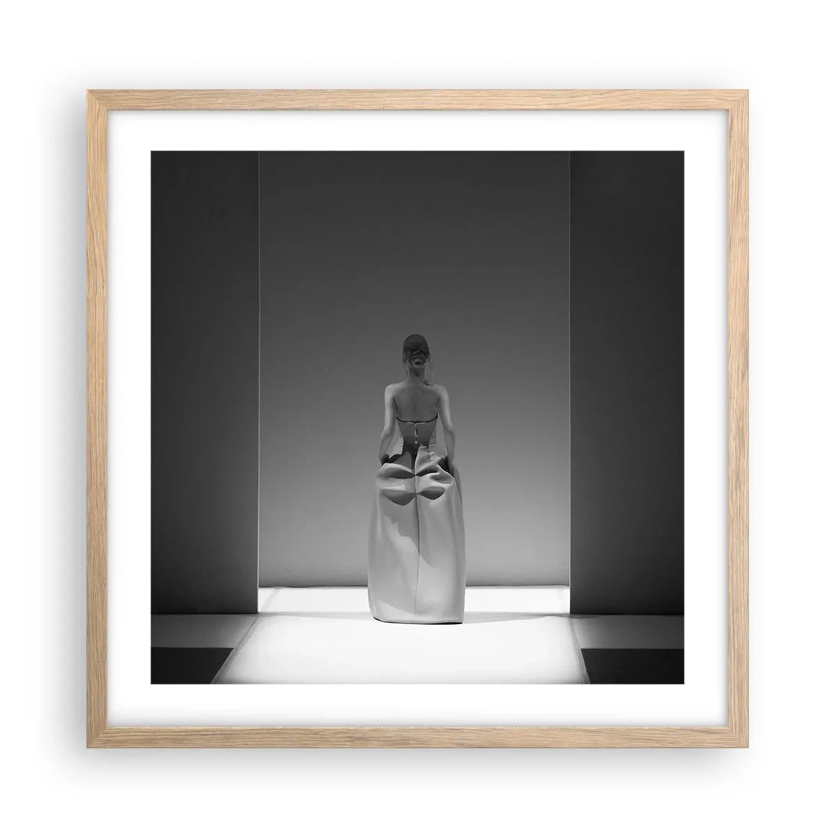 Póster en marco roble claro - Sencillez refinada - 50x50 cm