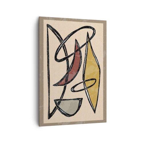 Cuadro sobre lienzo - Impresión de Imagen - Composición: arcos y óvalos - 70x100 cm