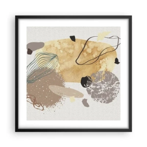 Póster en marco negro - Plumología aplicada - 50x50 cm