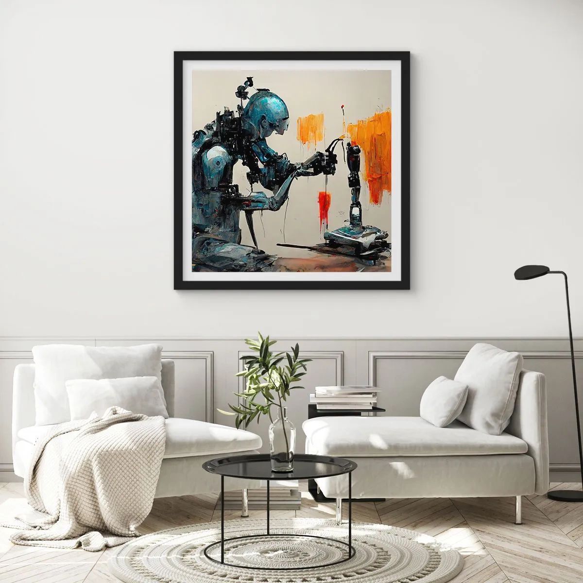 Póster en marco negro - Próximamente... - 60x60 cm