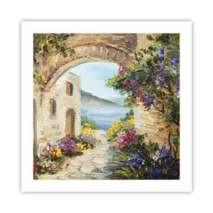 Póster - El encanto del paisaje costero - 50x50 cm