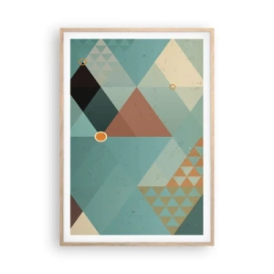 Póster en marco roble claro - Uno para todos y todos para uno - 70x100 cm