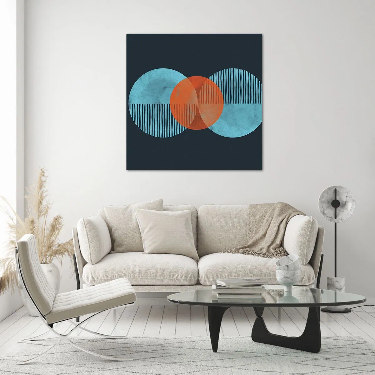 Cuadro sobre vidrio - Impresiones sobre Vidrio - Composición simétrica - 70x70 cm