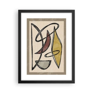 Póster en marco negro - Verticales y niveles - 30x40 cm