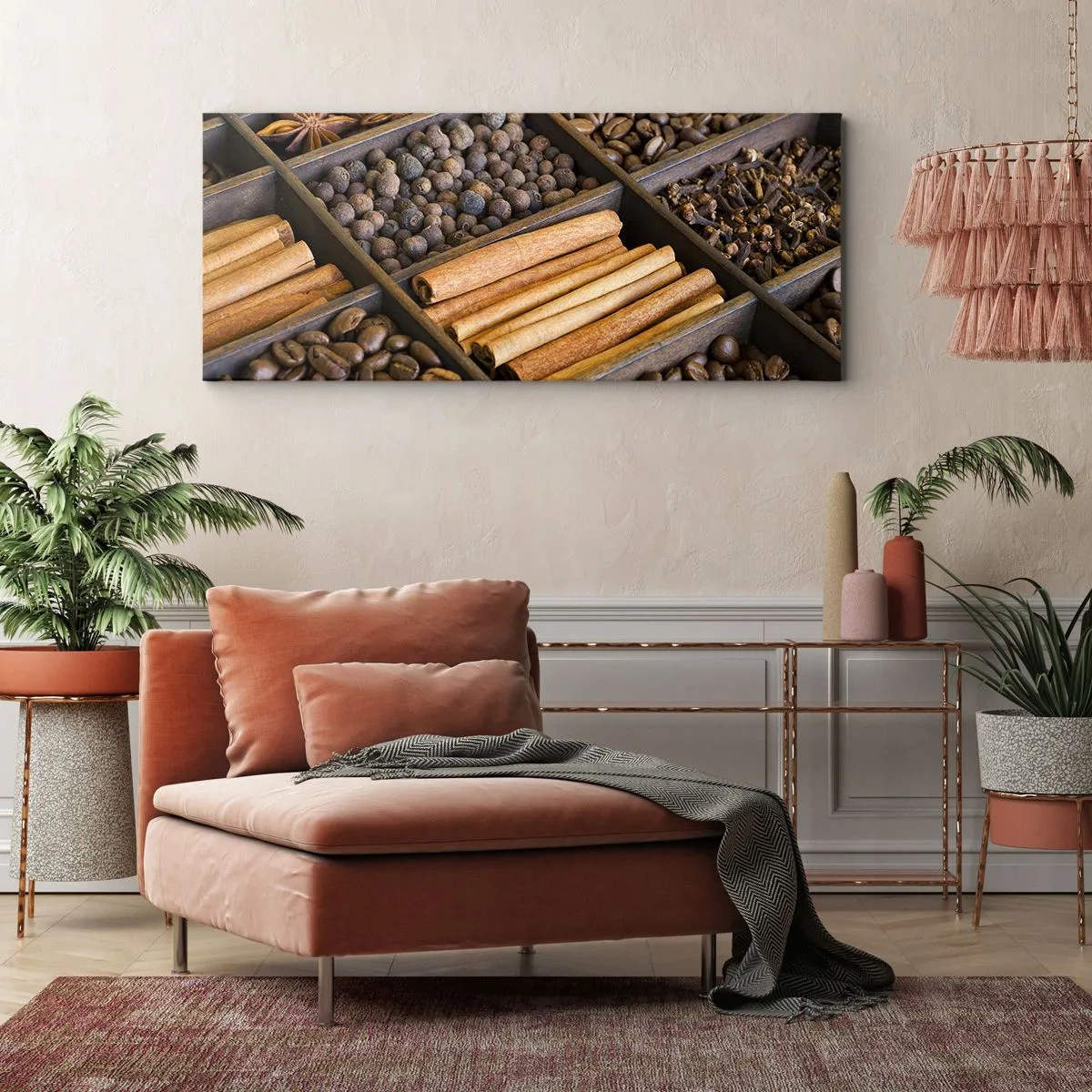 Cuadro sobre lienzo - Impresión de Imagen - Un tesoro de aromas - 90x30 cm