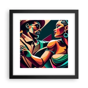 Póster en marco negro - Al ritmo del corazón - 30x30 cm