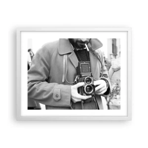 Póster en marco blanco - En estilo retro - 50x40 cm