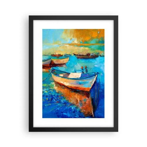 Póster en marco negro - En la bahía sur - 30x40 cm