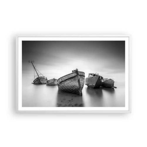 Póster en marco blanco - Ahora solo quedan los recuerdos... - 91x61 cm