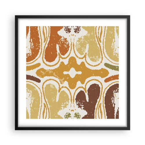 Póster en marco negro - Abstracción sentimental - 50x50 cm