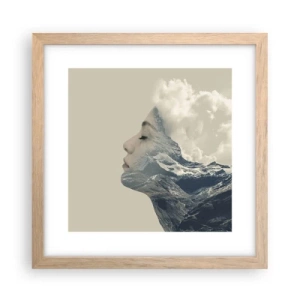 Póster en marco roble claro - La belleza de los elementos - 30x30 cm