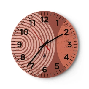 Reloj de pared - Reloj de vidrio - Estrecha relación - 30x30 cm