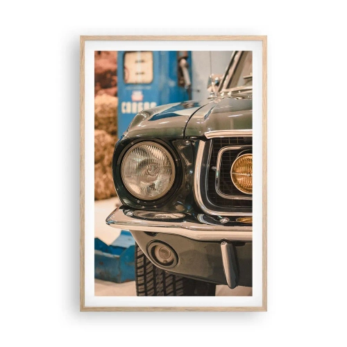 Póster en marco roble claro - Encuentro con una leyenda - 61x91 cm