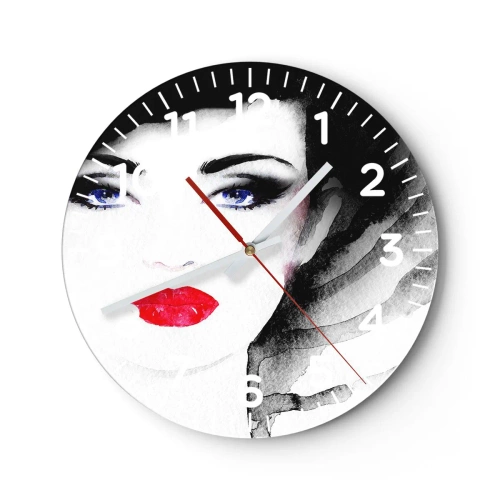 Reloj de pared - Reloj de vidrio - Lenguaje no verbal - 40x40 cm
