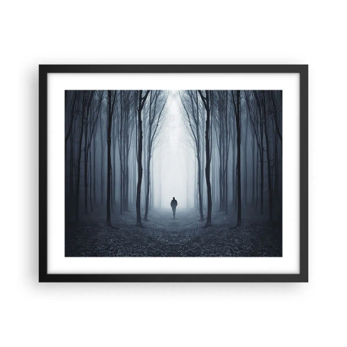 Póster en marco negro - Alto y claro - 50x40 cm