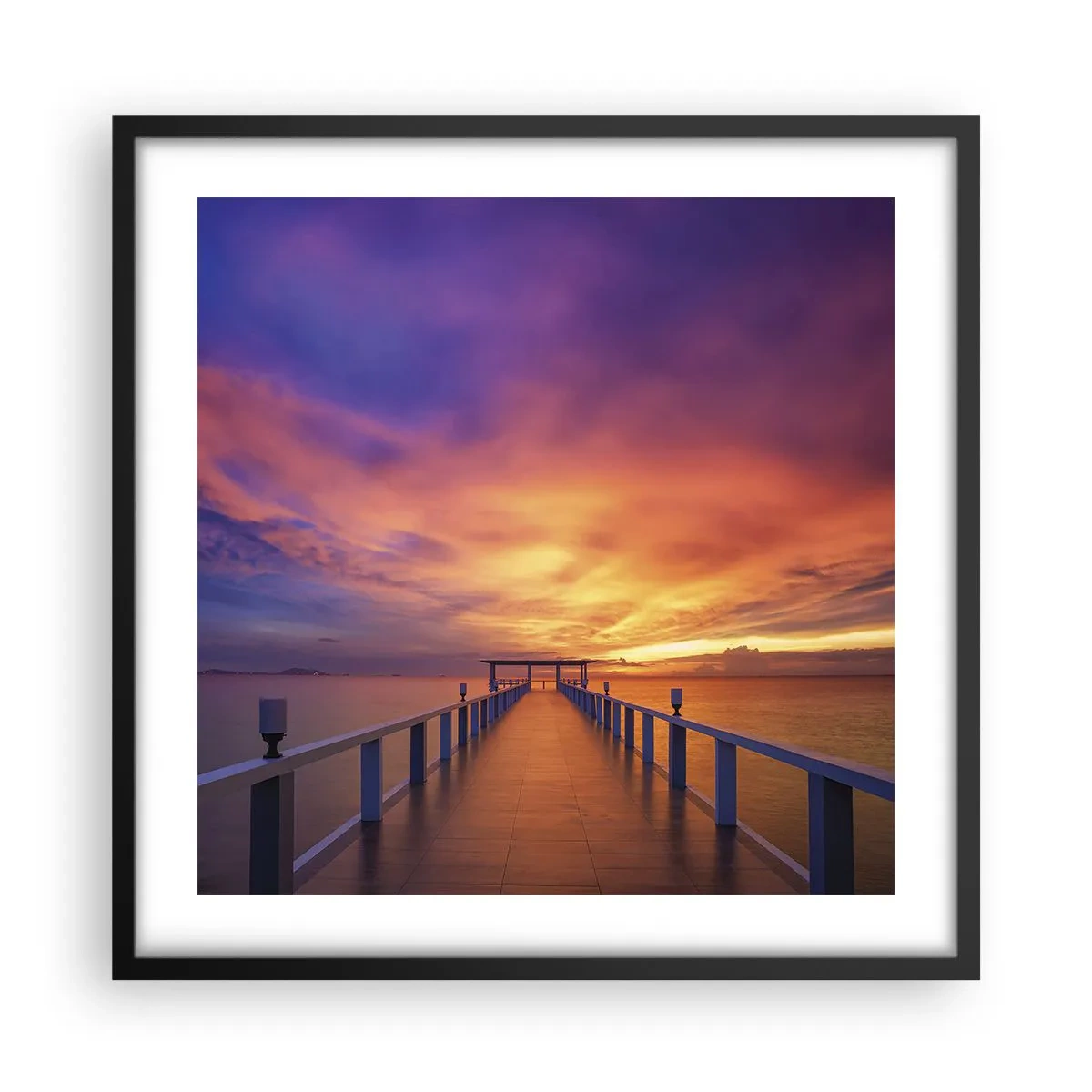 Póster en marco negro - Sin fin - 50x50 cm