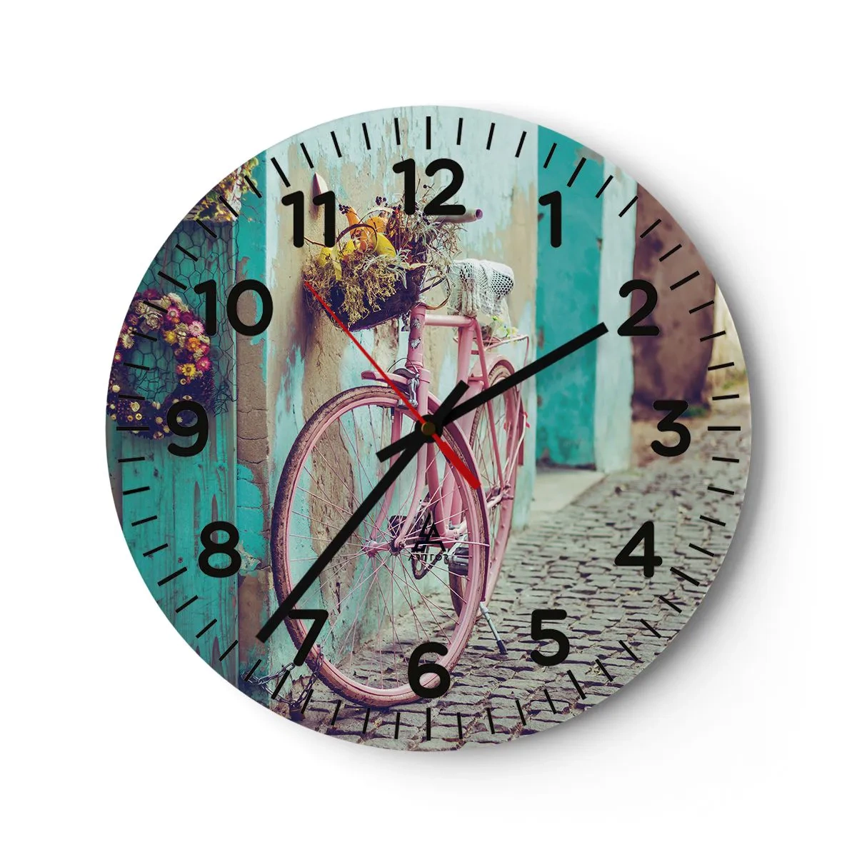 Reloj de pared - Reloj de vidrio - Ahora mismo vuelvo - 30x30 cm