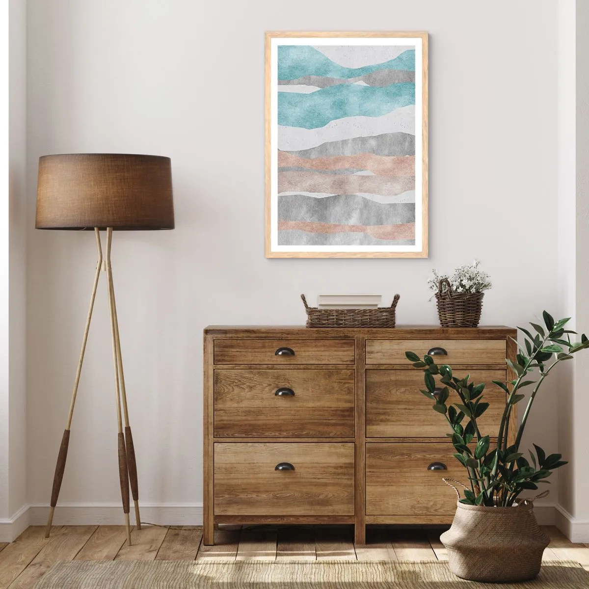 Póster en marco roble claro - Un estudio de la cercanía - 40x50 cm