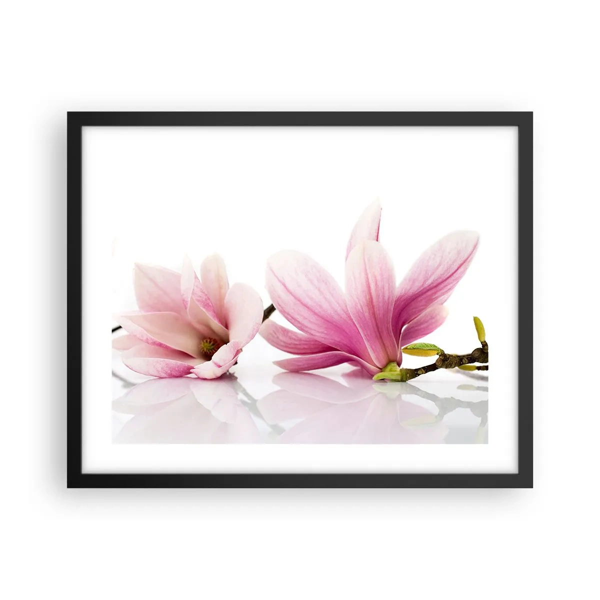 Póster en marco negro - Suave como un soplo de primavera - 50x40 cm