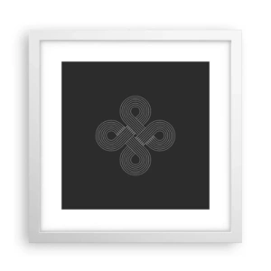 Póster en marco blanco - El espíritu celta - 30x30 cm