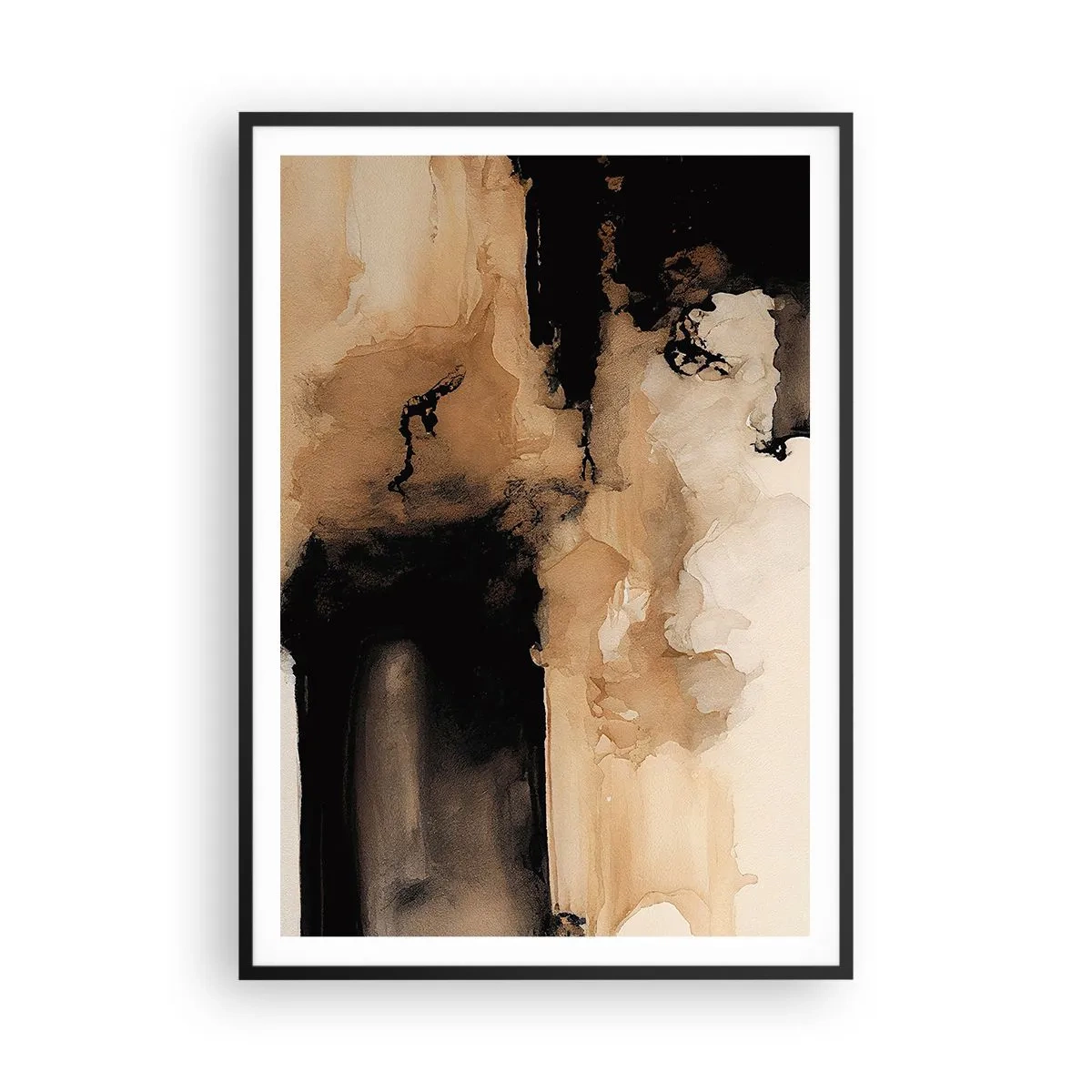Póster en marco negro - Una abstracción intrigante - 70x100 cm