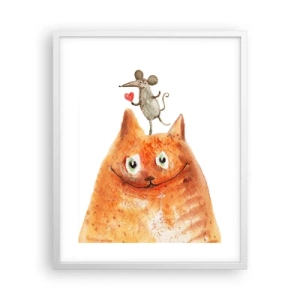 Póster en marco blanco - Paradojas del amor - 40x50 cm