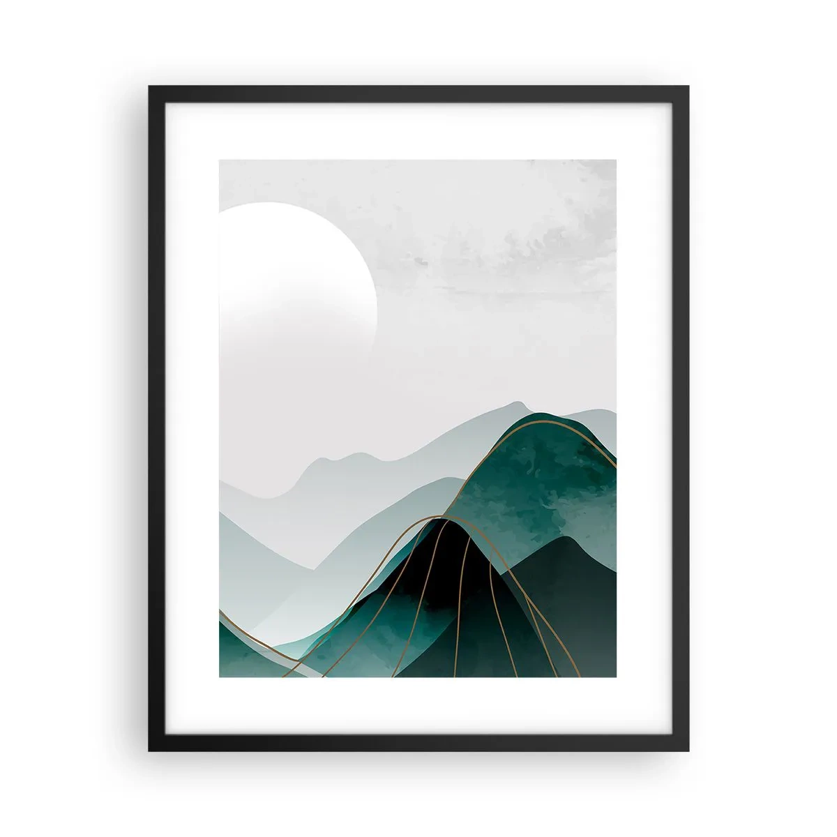 Póster en marco negro - Con toda la majestuosidad - 40x50 cm