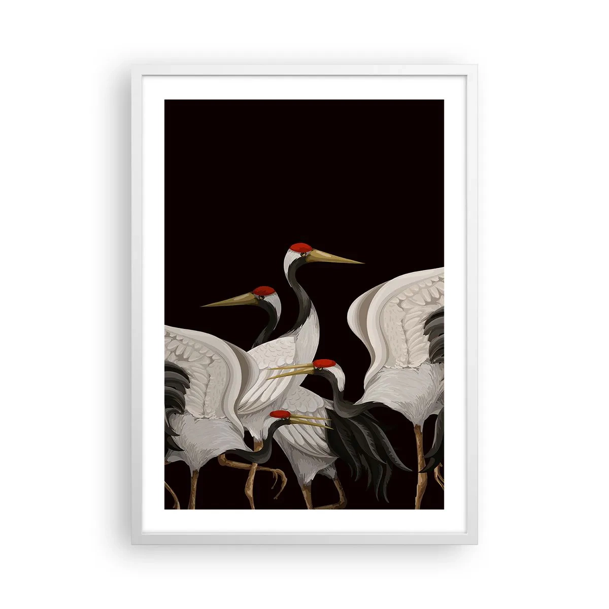 Póster en marco blanco - Asuntos de aves - 50x70 cm