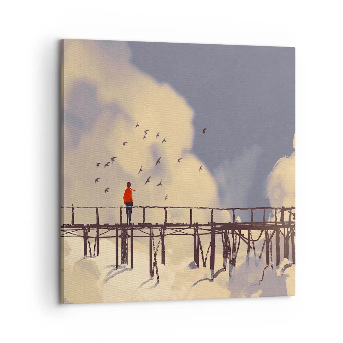 Cuadro sobre lienzo - Impresión de Imagen - Anhelo azul - 60x60 cm