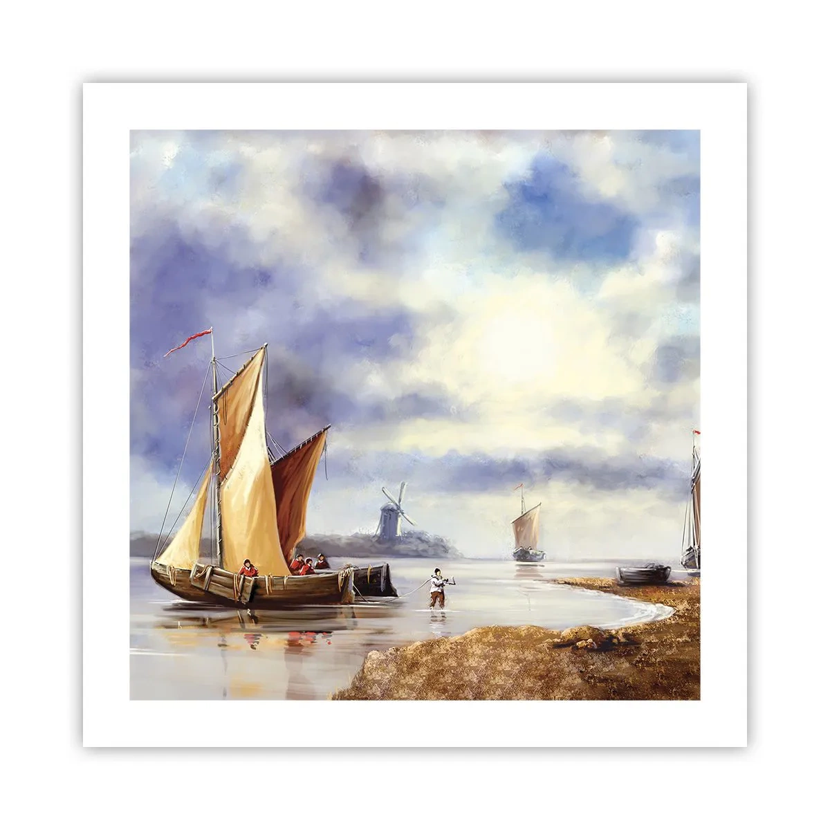 Póster - El regreso de los marineros - 50x50 cm