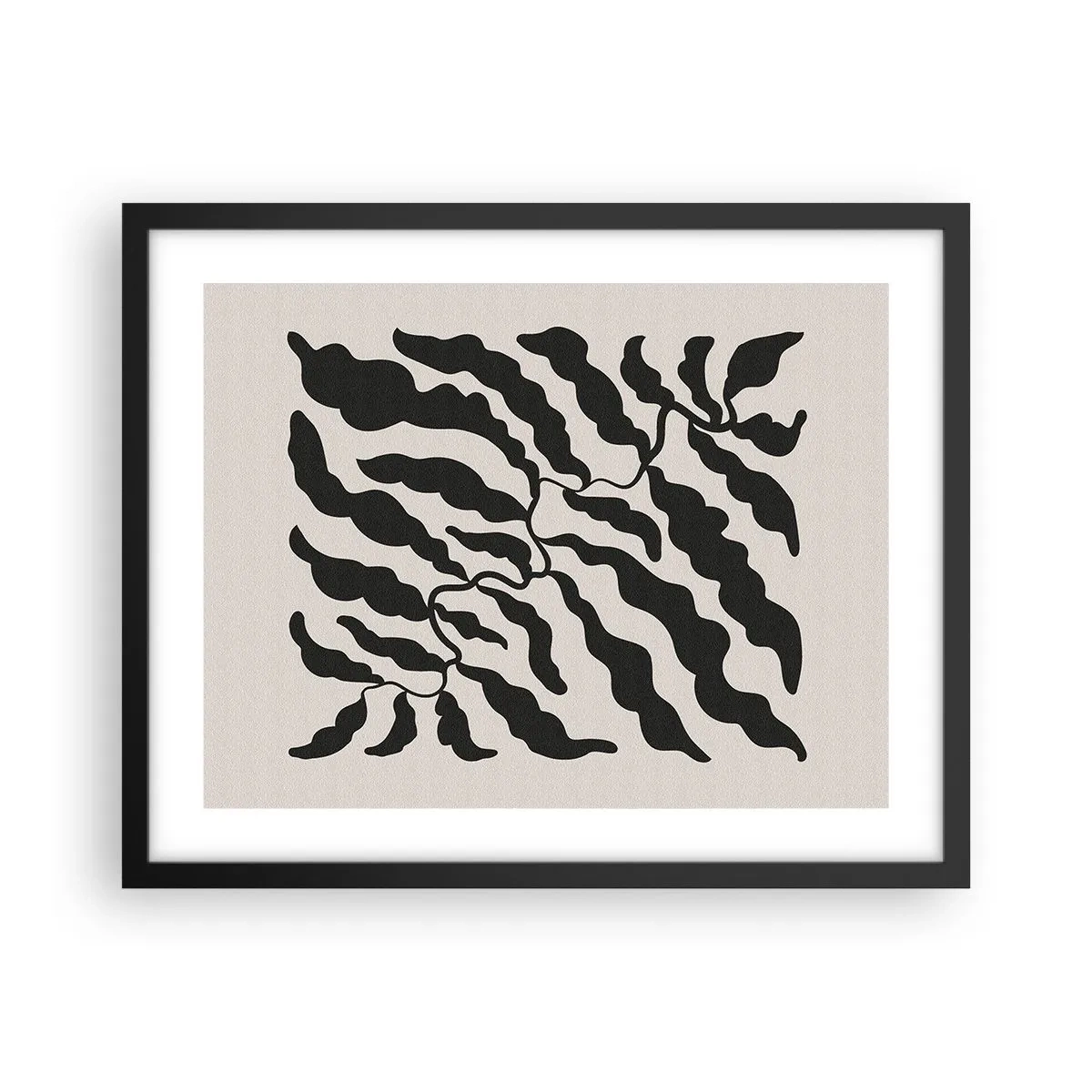 Póster en marco negro - La naturaleza de un cuadrado - 50x40 cm