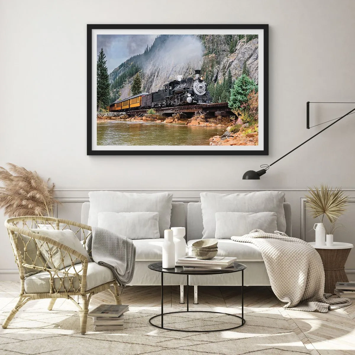 Póster en marco negro - ¿Adónde me llevas? - 50x40 cm