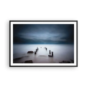 Póster en marco negro - El lago del pensamiento - 91x61 cm