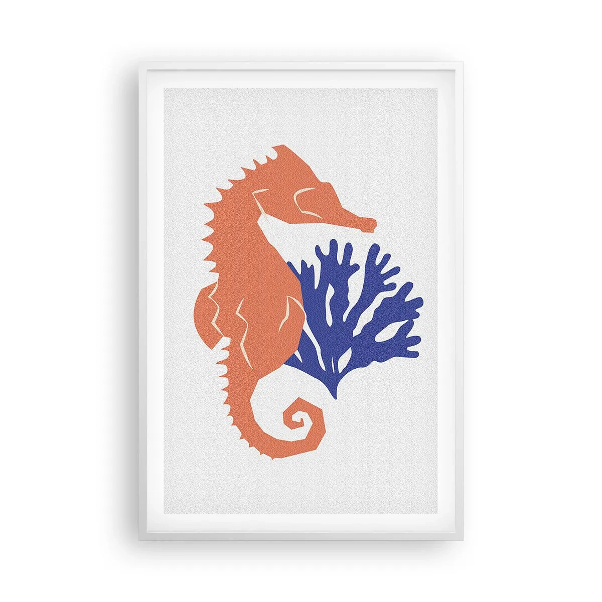 Póster en marco blanco - En una pradera submarina - 61x91 cm