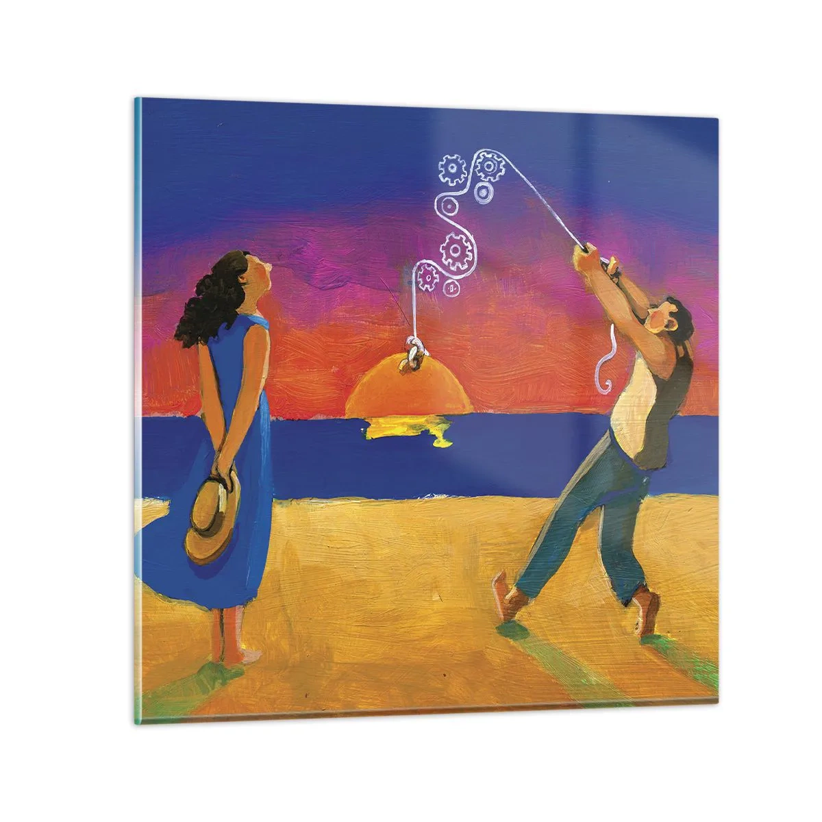 Cuadro sobre vidrio - Impresiones sobre Vidrio - Mucho más que una estrella del cielo - 60x60 cm