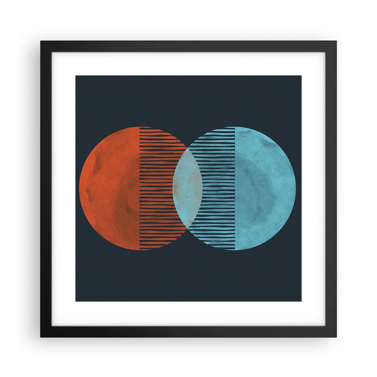 Póster en marco negro - Fantasía astronómica - 40x40 cm