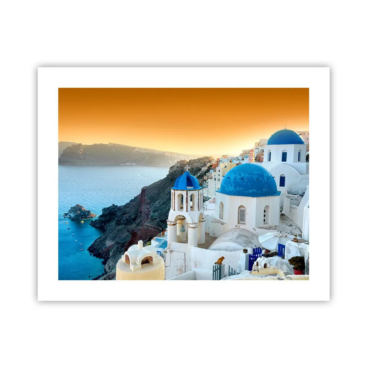 Póster - Santorini - el abrazo a las rocas - 50x40 cm